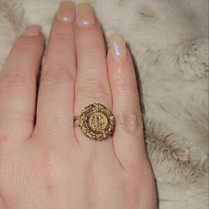 14k yellow gold 50 peso ring